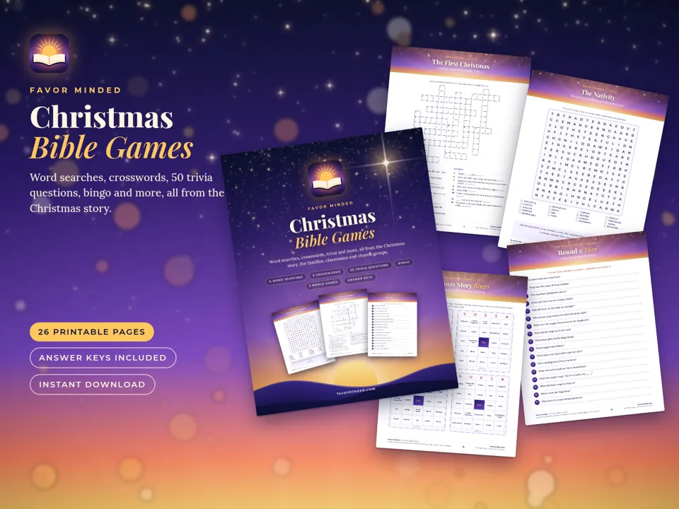 Christmas Bible Games, printed